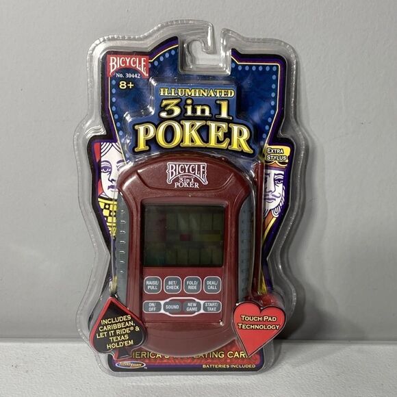 Bicycle Illuminated 3 in 1 Poker Electronic Handheld Game - Factory Sealed - Picture 1 of 2